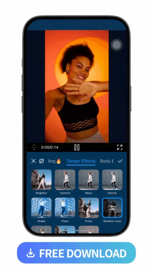 3 tempo effects of PowerDirector on a video